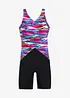 Costume intero a pantaloncino con effetto modellante medio, bonprix