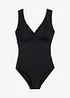 Costume intero modellante a compressione forte con scollo a V, bonprix