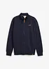 Felpa con zip con collo dritto e poliestere riciclato, bonprix
