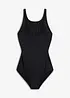 Costume intero  modellante a compressione media con mesh trasparente, bonprix