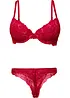 Reggiseno con coppe preformate e perizoma in pizzo delicato (set 2 pezzi), bonprix