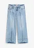 Jeans cropped wide leg, a vita media, bonprix