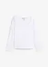 Maglia a maniche lunghe con scollatura a cuore, bonprix
