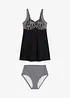 Tankini lungo con slip a vita alta (set 2 pezzi), bonprix
