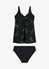Tankini lungo con scollatura a V (set 2 pezzi), bonprix