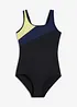 Costume intero sportivo con inserti a contrasto, bonprix