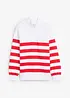 Maglione con zip al colletto in puro cotone, bonprix