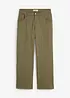 Pantaloni in twill di misto cotone elasticizzato, bonprix