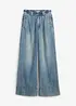 Jeans wide leg, a vita alta, bonprix
