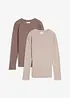 Maglia a costine con cotone biologico (pacco da 2), bonprix