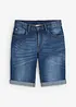 Bermuda di jeans elasticizzati e regolabili in vita, slim fit, bonprix