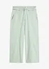 Pantaloni culotte elasticizzati in twill con cintura, bonprix