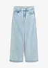 Jeans wide leg cropped, vita alta, bonprix