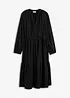 Abito midi con inserti in crochet, bonprix