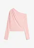Maglia con spalla scoperta e arricciatura, bonprix