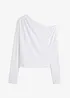 Maglia con spalla scoperta e arricciatura, bonprix