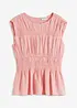 Blusa smanicata in morbido misto viscosa, bonprix