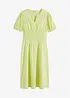 Abito midi con vita elasticizzata arricciata, bonprix