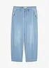 Jeans cropped a palloncino ultra morbidi, vita media, bonprix