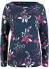 Maglia a maniche lunghe in fantasia floreale, bonprix