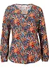 Maglia lunga fantasia a maniche lunghe, bonprix