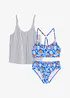 Tankini completo e reggiseno extra (set 3 pezzi), bonprix
