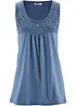 Top lungo in cotone con pizzo, bonprix
