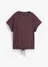 Maglia con laccetto da annodare al fondo in misto cotone e viscosa, bonprix