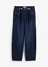Jeans a palloncino super soft con bottoni, vita media, bonprix