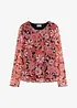 Maglia a maniche lunghe in mesh fantasia, bonprix