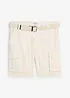 Bermuda cargo in misto lino con cintura, regular fit, bonprix