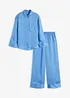 Pigiama oversize in tessuto di satin, bonprix