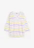 Maglia in cotone fiammato bio con maniche a 3/4, bonprix