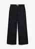 Pantaloni larghi in puro cotone, vita alta, bonprix