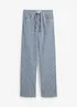 Jeans straight loose a righe, vita alta, bonprix