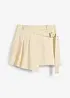Gonna a pieghe in misto cotone elasticizzato, bonprix