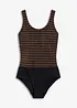 Costume intero glitterato con effetto modellante medio, bonprix