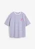 T-shirt a righe con ricamo, bonprix