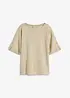 Maglia con viscosa glitterata e stampa lucida, bonprix