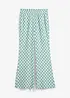 Pantaloni a palazzo a quadri in viscosa fluente, bonprix