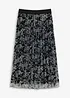 Gonna plissettata in jersey e mesh, bonprix
