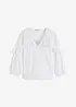 Blusa leggera con volant, bonprix