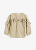 Blusa leggera con volant, bonprix