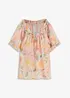 Blusa in chiffon con scollo ampio, bonprix
