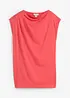 Maglia in morbido tessuto misto viscosa con scollo a cascata, bonprix