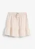 Gonna a balze in misto lino vaporoso, bonprix