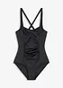 Costume intero in materiale lucido con effetto modellante medio, bonprix