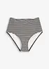 Slip per bikini a vita alta con sgambatura classica, bonprix