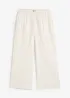 Pantaloni a palazzo in seersucker, lunghezza 7/8, bonprix