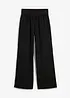 Pantaloni a palazzo con fascia a coste in vita, bonprix